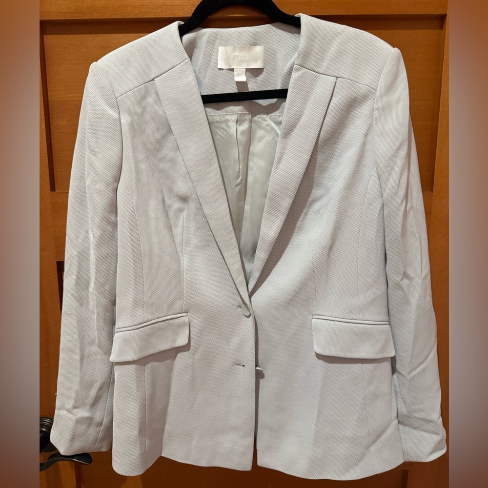 Hugo Boss Light Gray Textured Blazer